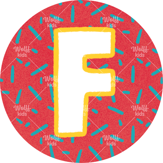 Einzelner Magnet: F rot, 4cm